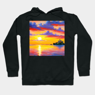 Fantasy cartoon Seascape Sunset Hoodie